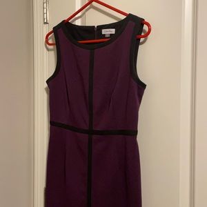 Calvin Klein sleeveless color block dress purple